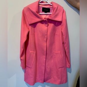 NWOT Pink Tartan Bubblegum Pink Peacoat - Cashmere and Wool
